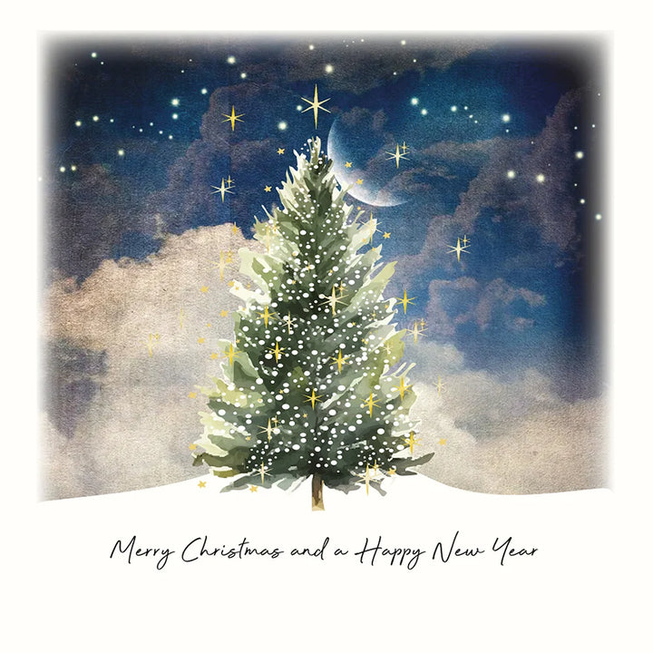 Christmas and New Year Tree Box of 6 Cards