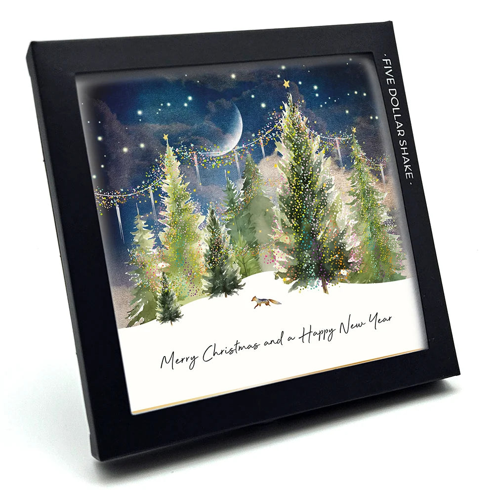 Christmas and New Year Forest Box of 6 Cards