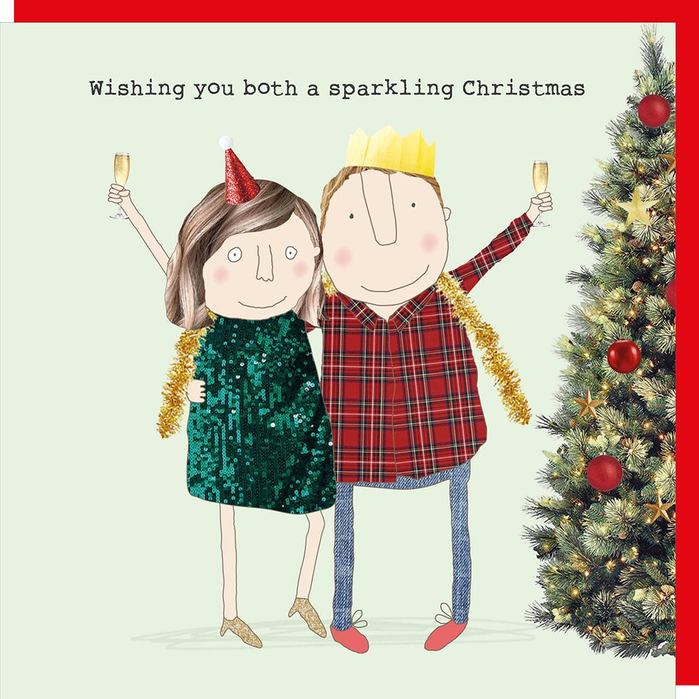 ‘Wishing you both a sparkling Christmas’ Card