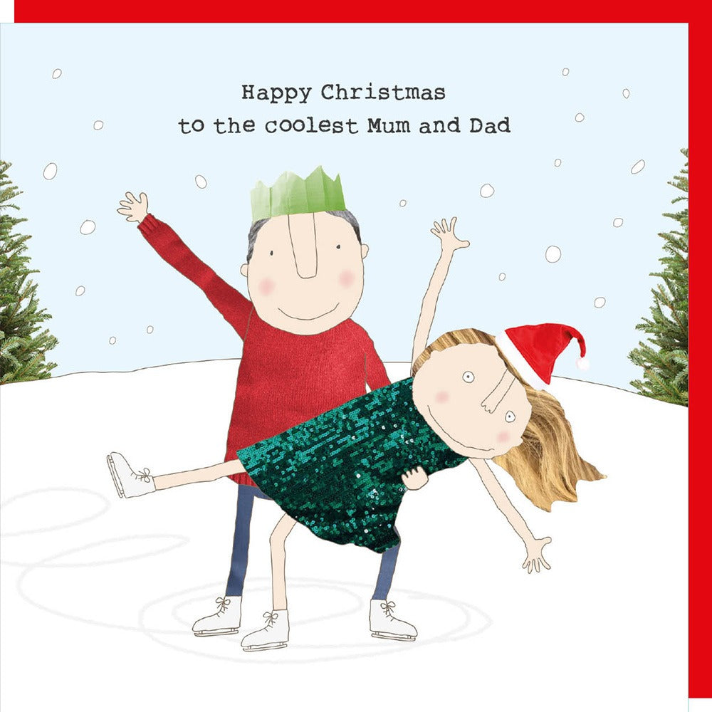 ’Happy Christmas to the coolest Mum and Dad’ Card