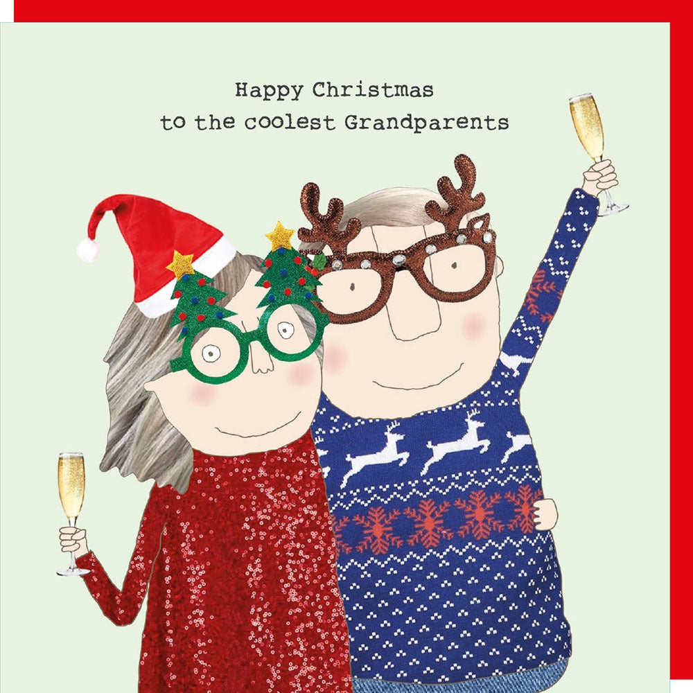 ’Happy Christmas to the coolest grandparents’ Card