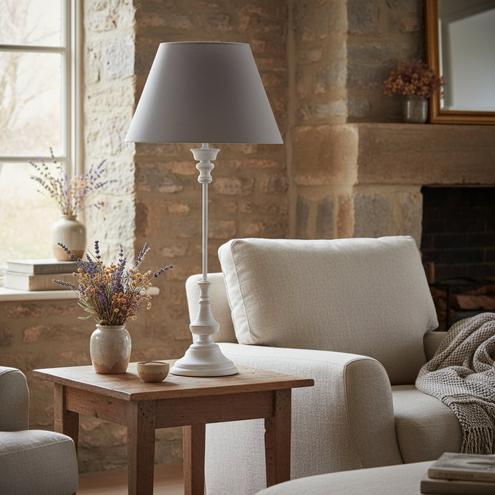 Thin Wood Lamp with Shade
