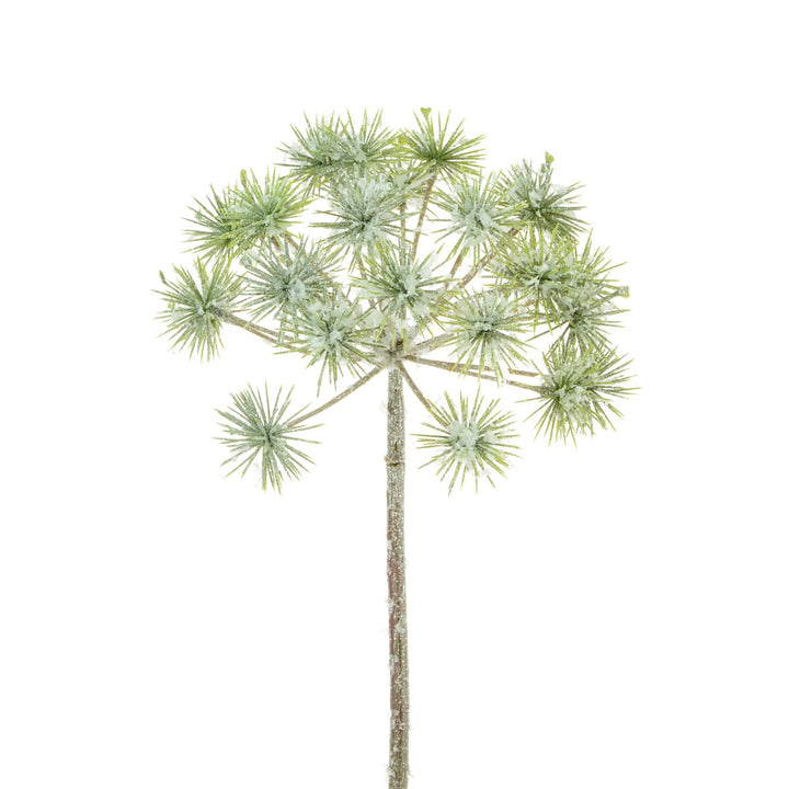 Frosty Giant Dandelion 68cm floral silk Christmas decoration by Cornucopia Home and Gift, featuring frosted petals and textured details