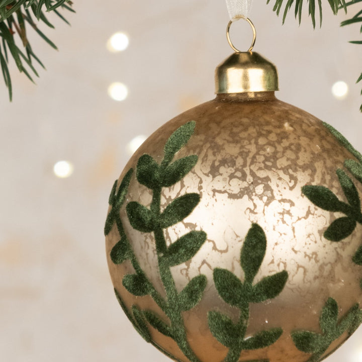 Glass Nayla Bauble 8cm from Floralsilk Christmas 2025, with a clear glass finish and decorative design for holiday decor.