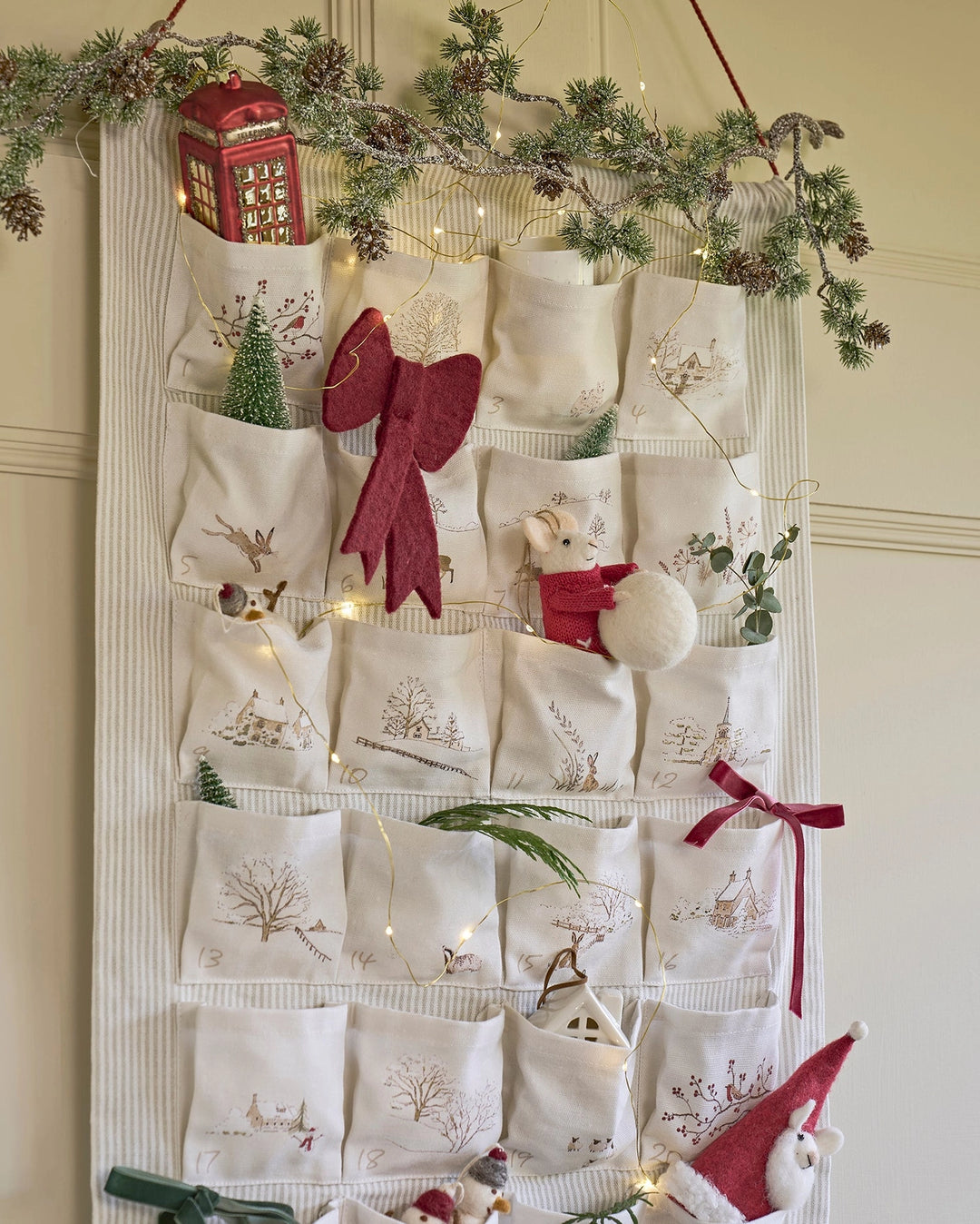 Snowy Village Fabric Advent Calendar