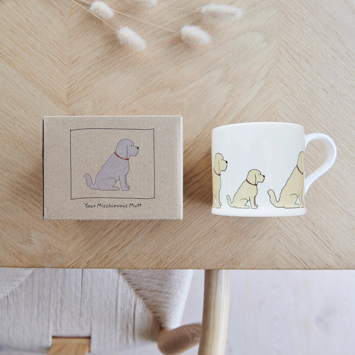Sweet William Apricot Cockapoo dog mug by Cornucopia Home and Gift with a cute Cockapoo illustration on a ceramic mug