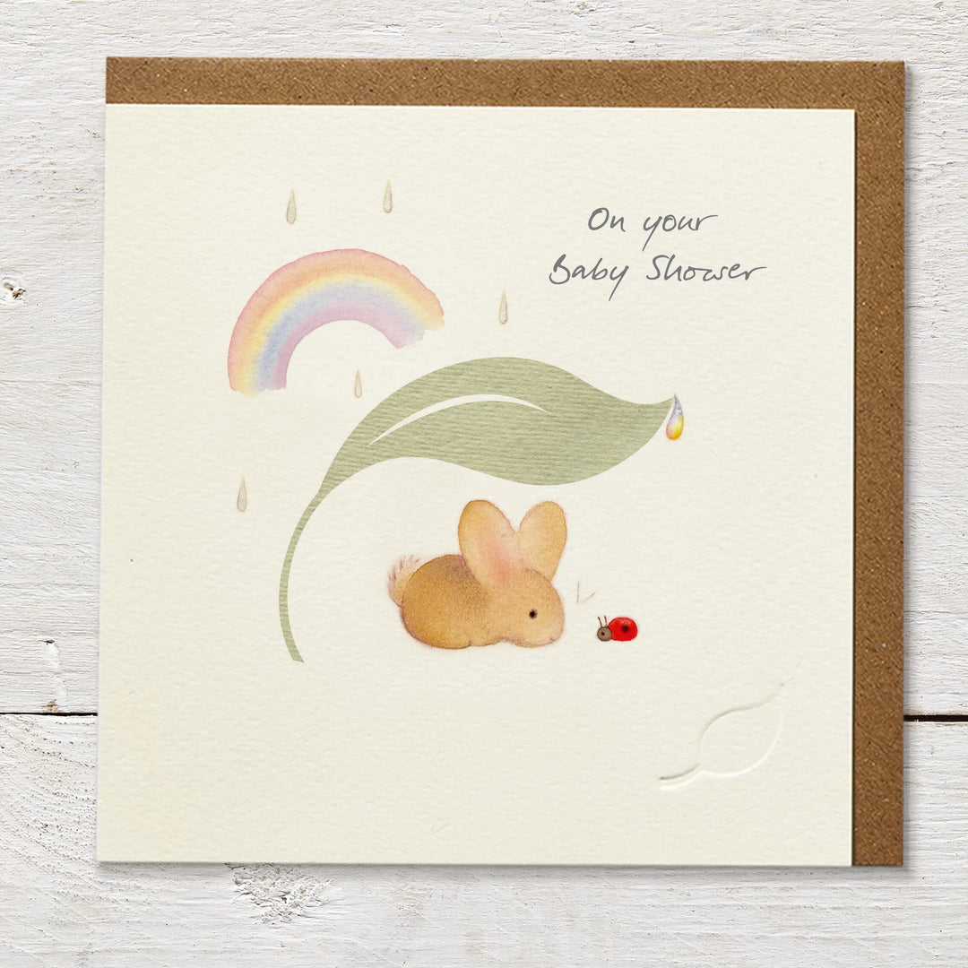 Ginger Betty Happy Baby Shower Card featuring cheerful design, suitable for celebrating new arrival, by Cornucopia Home and Gift