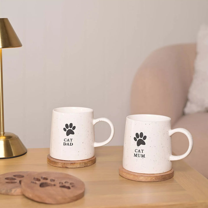Cornucopia Home and Gift Best of Breed Paw Prints Mug for Cat Mums with paw print design and ceramic finish.