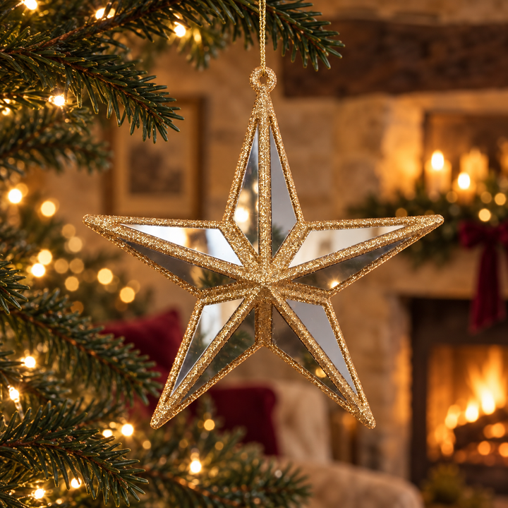 Mirror Star Ornament - 12cm