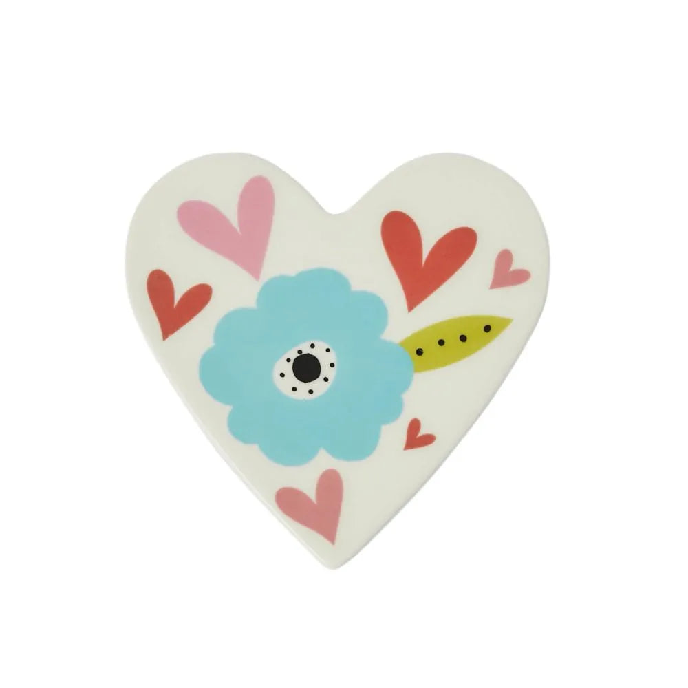 Hearts &amp; Flowers Heart Coaster