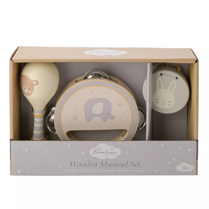 Wooden 3 Piece Music Set