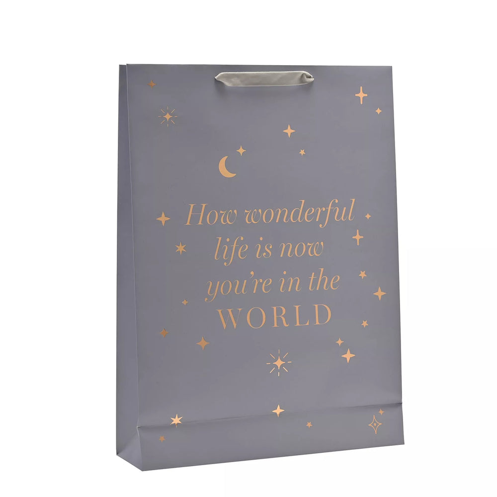 Bambino baby boy gift bag by Widdop & Co featuring colorful illustrations and sturdy handles, ideal for baby shower gifts.