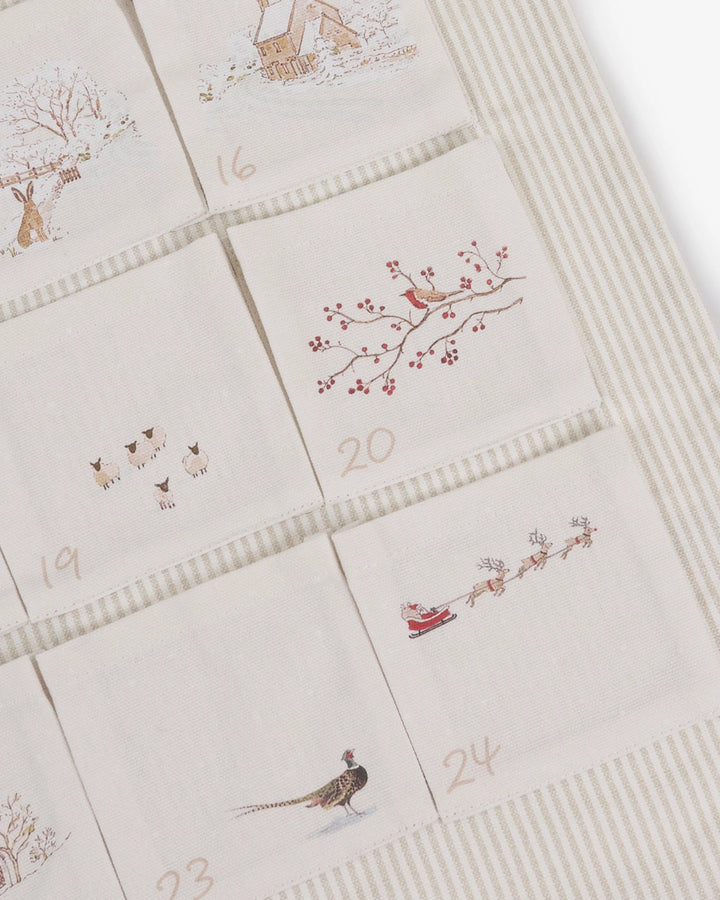 Snowy Village Fabric Advent Calendar