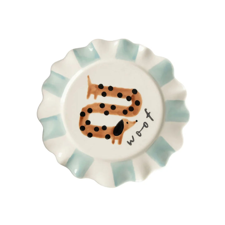 Woof Sausage Dog Plate
