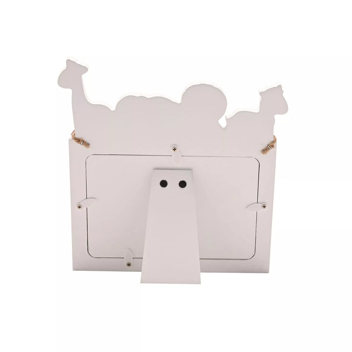 Widdop &amp; Co Welcome to the World Animal Photo Frame with cute animal illustrations, ideal for newborn or baby photos.