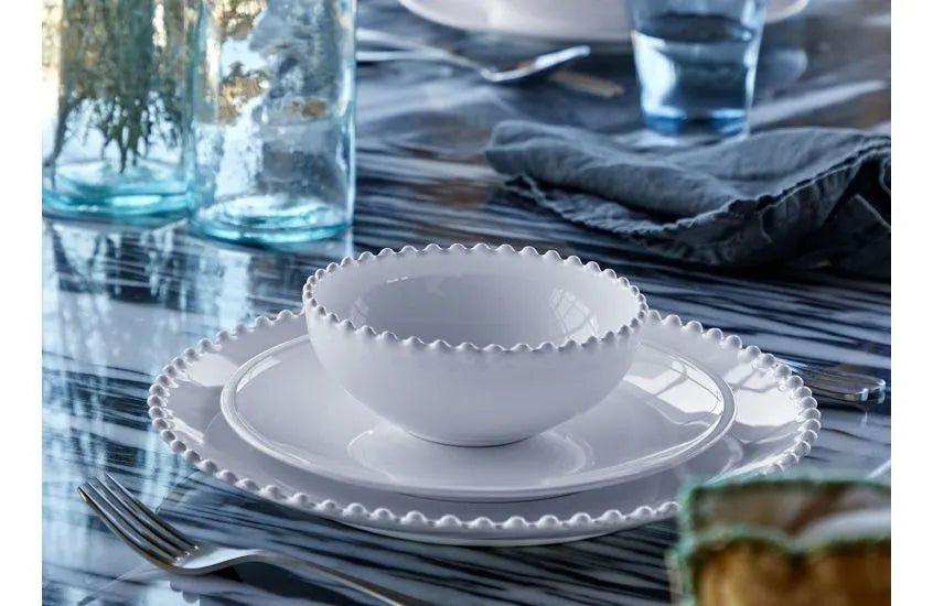 Pearl white salad plate from Cornucopia Worcester&