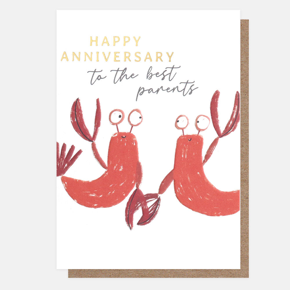 Happy Anniversary to the Best Parents Lobsters Card