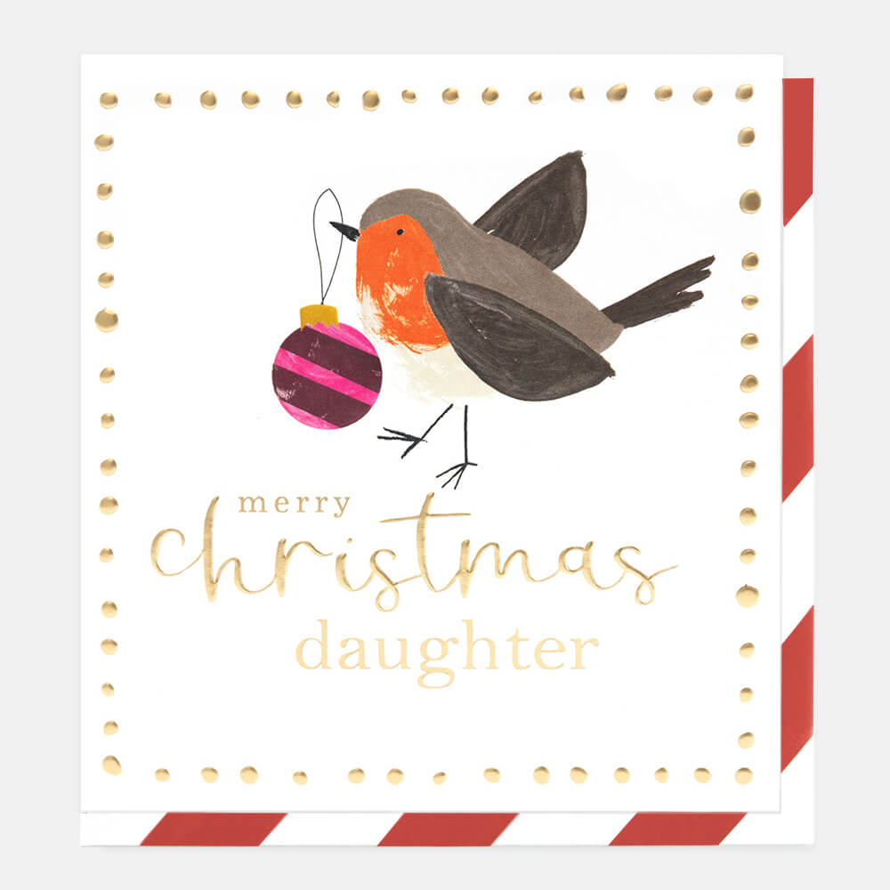 Merry Christmas Daughter Robin Christmas Card