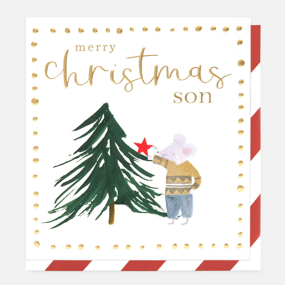 Merry Christmas Son Mouse Christmas Card