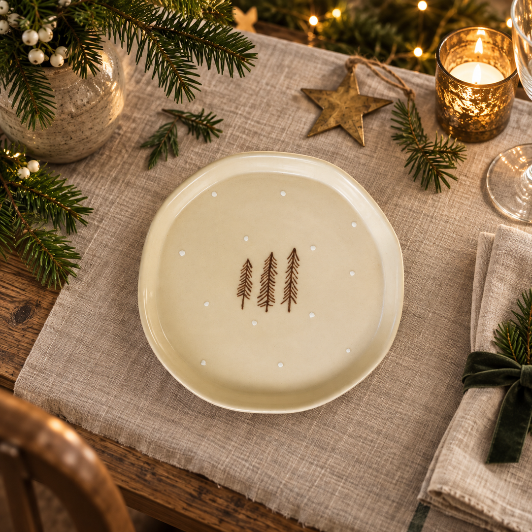 Hand-Painted Nordic Snack Plate