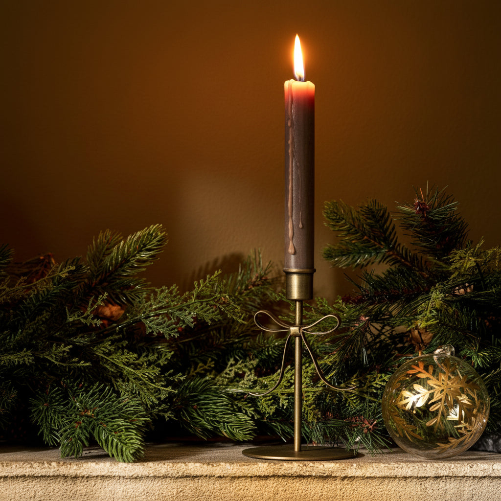 Cromwell Christmas Bow Candle Holder