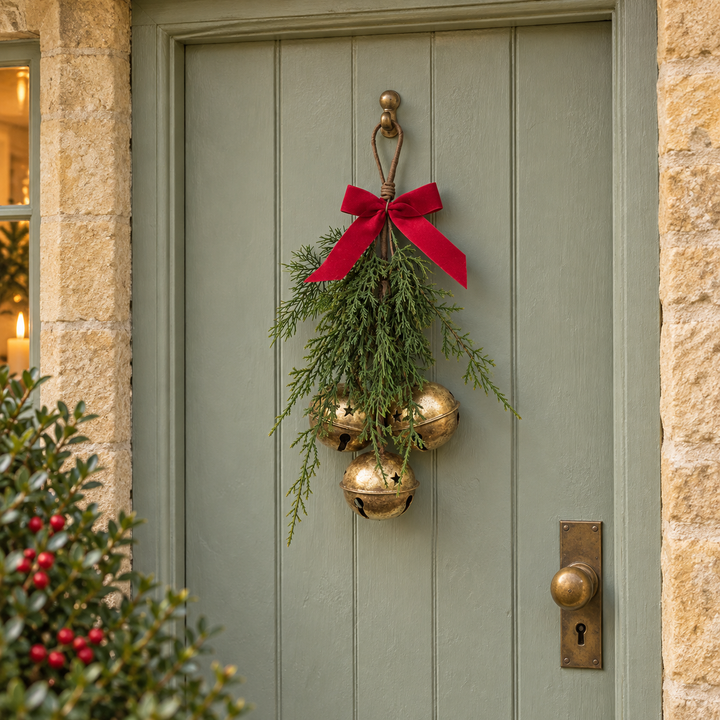 Hanging Bells with Bow - 36cm