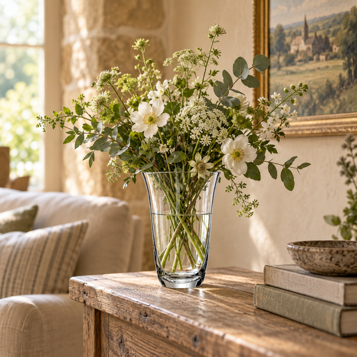 Open Bouquet Glass Vase - 23cm