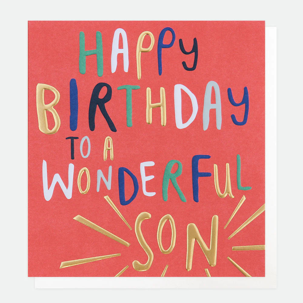 Happy Birthday Wonderful Son Card