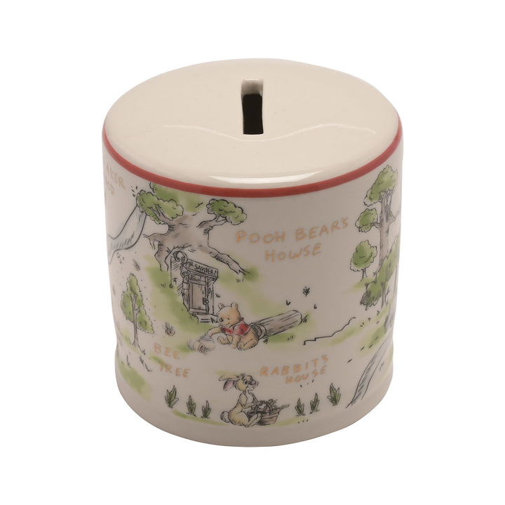 Widdop &amp; Co Disney Winnie the Pooh ceramic money bank featuring Winnie the Pooh character in a cute design.