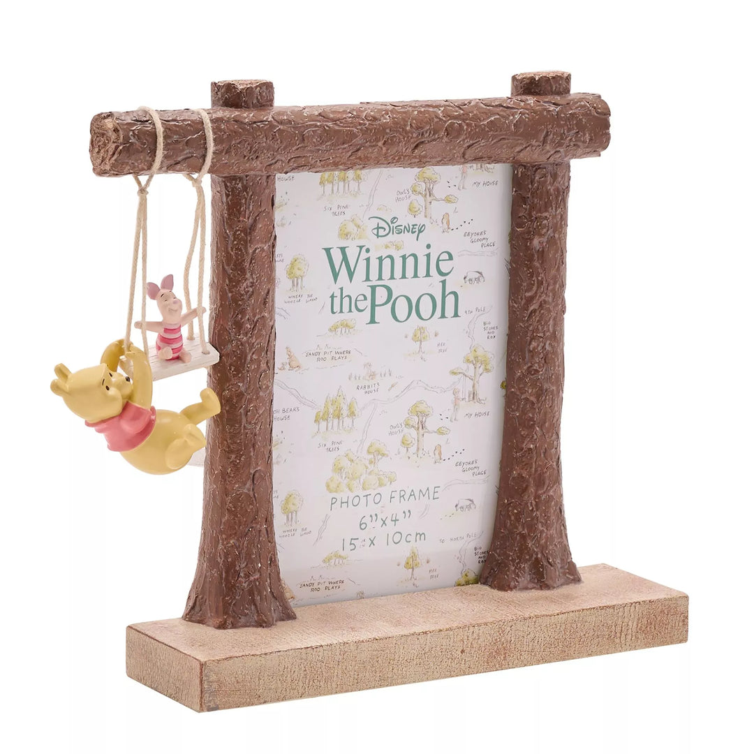 Disney Winnie the Pooh and Piglet swing photo frame by Widdop &amp; Co, featuring charming characters on a decorative frame.