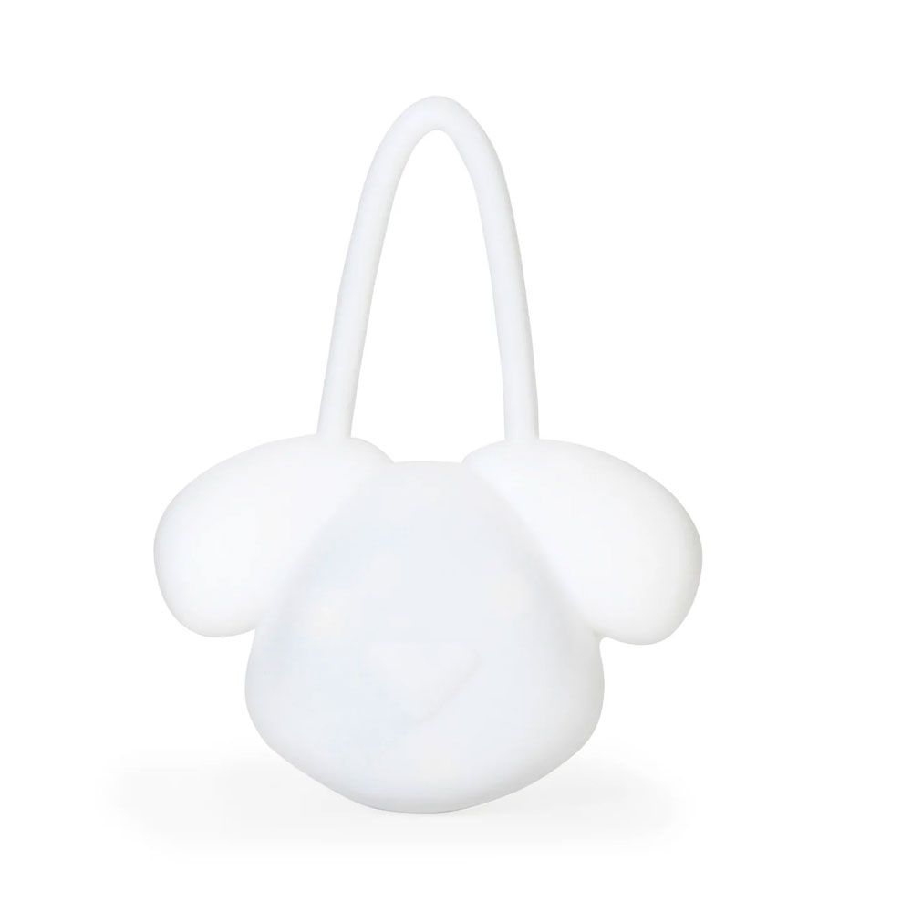 Kikkerland light-up name tag with glowing lettering and adjustable strap, ideal for events and identification.