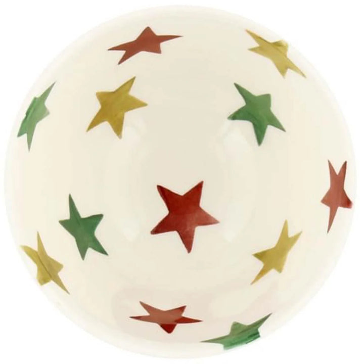Emma Bridgewater Red, Green and Gold Stars Small Old Bowl