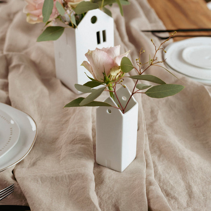 Cornucopia Home and Gift Nice Things Tower Vase Radër featuring a tall, elegant ceramic design with a glossy finish.