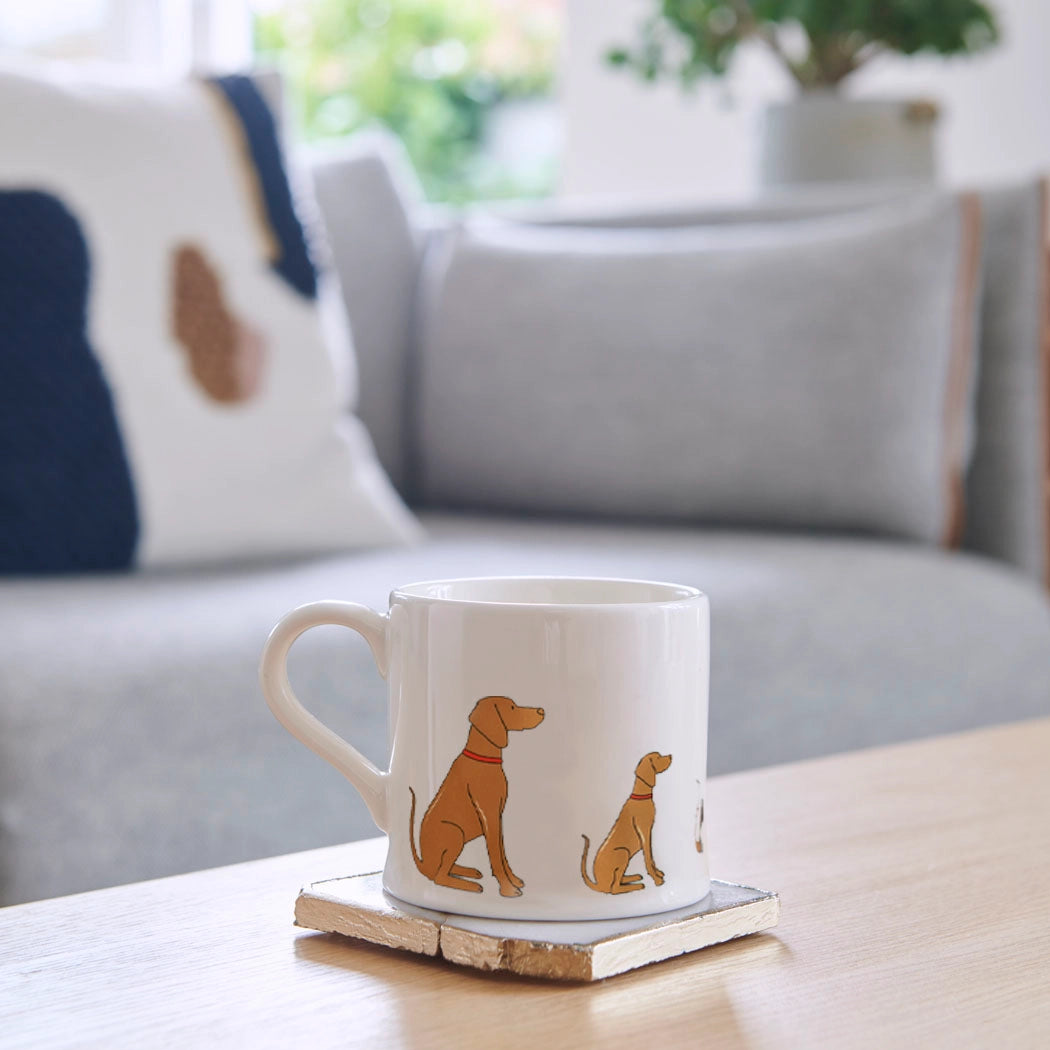 Sweet William Vizsla dog mug by Cornucopia Home and Gift featuring a detailed Vizsla dog illustration on a ceramic mug.
