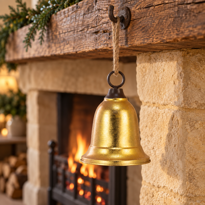 Metal Bell Hanger - 20cm (Gold)