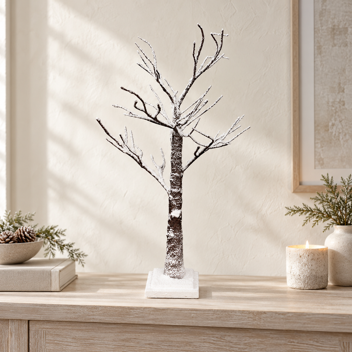 70cm Snow-Covered Twig Tree