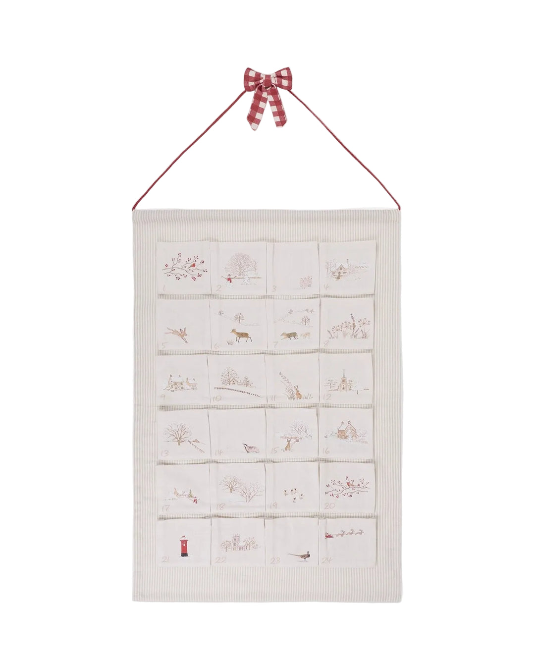 Snowy Village Fabric Advent Calendar