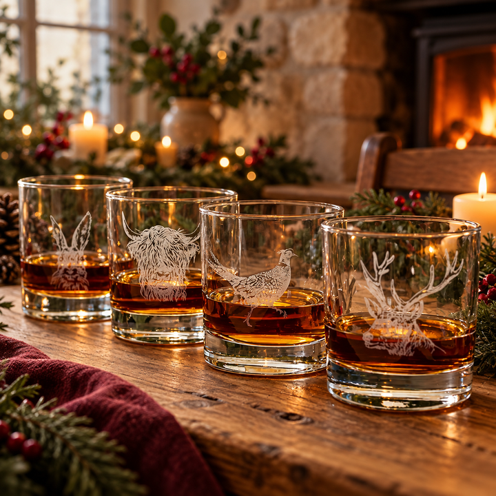 Selbrae House Country Animals Glass Tumblers - Set of 4