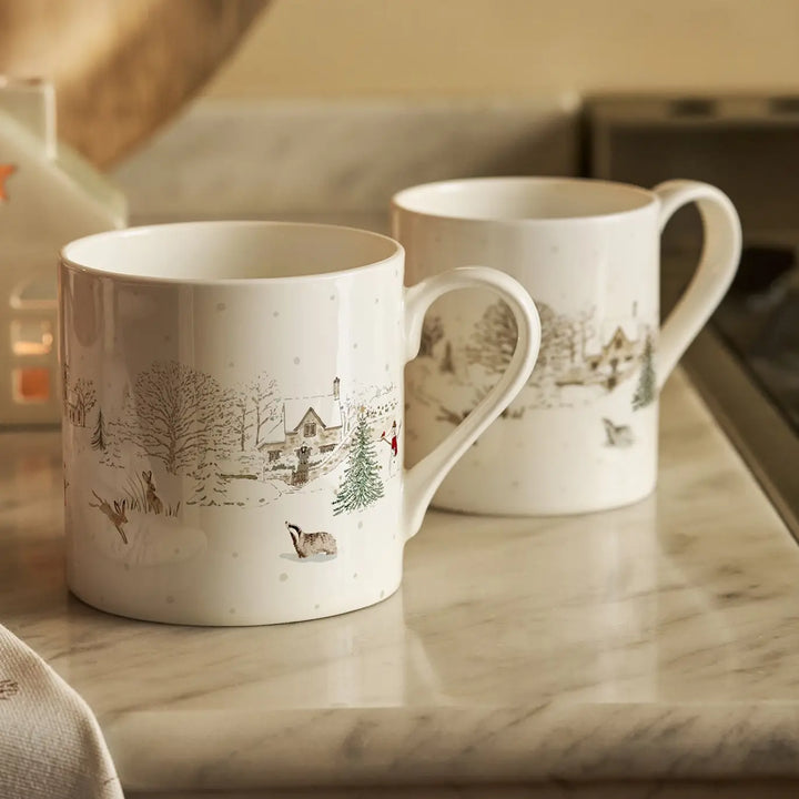Snowy Village Mug