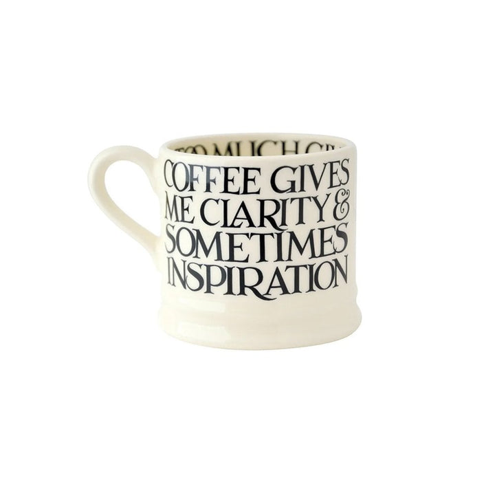 Emma Bridgewater Black Toast small mug featuring all-over black toast pattern, ideal for coffee or tea.