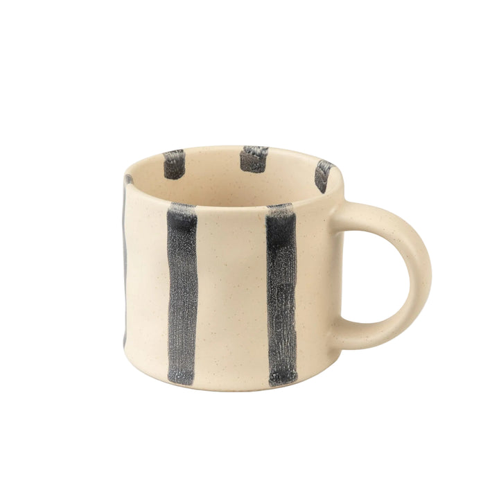 Woolstone Striped Mugs - Stoneware, Ink, Set of 2