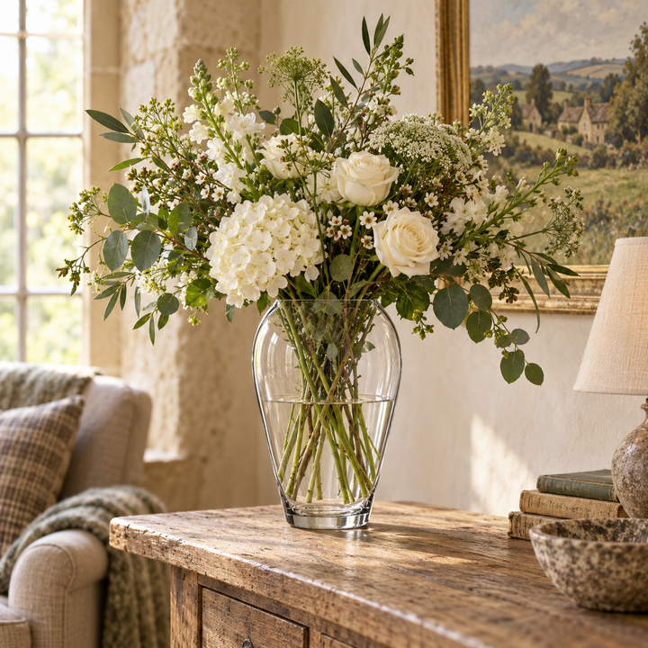 Clear Grand Bouquet Vase - H35cm