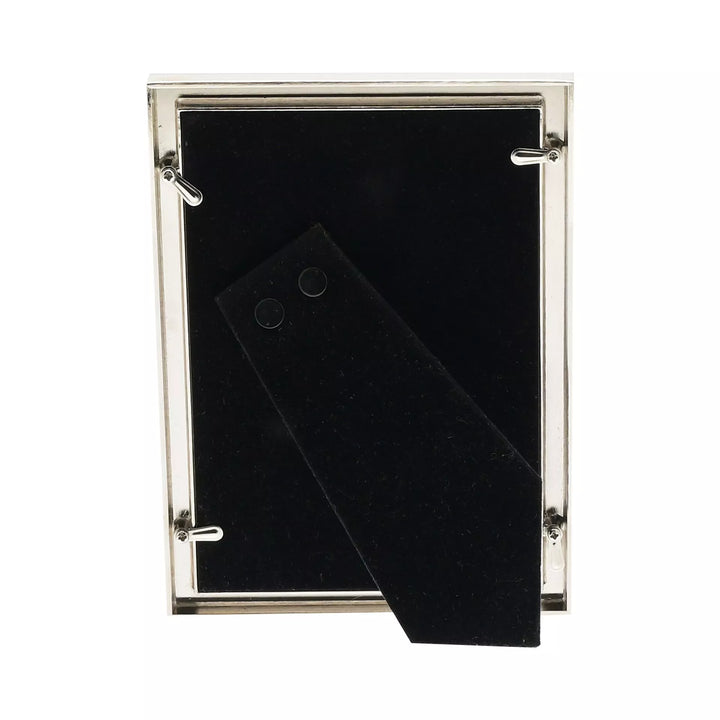 Metal and mother of pearl photo frame by Widdop &amp; Co from Cornucopia Home and Gift, showcasing a decorative frame with a glossy finish.