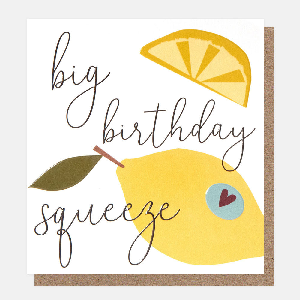 Big Birthday Squeeze Lemon Card