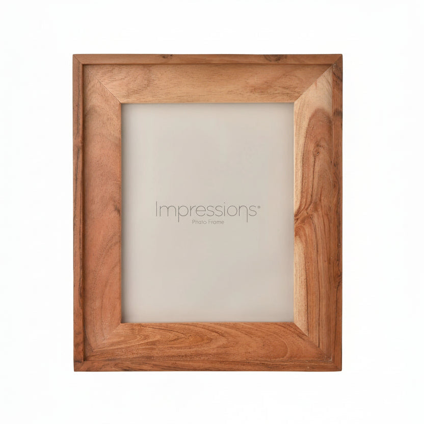 Wooden 5 x 7 photo frame by Widdop & Co from Cornucopia Home and Gift, showcasing a classic, natural wood finish with a sleek design.