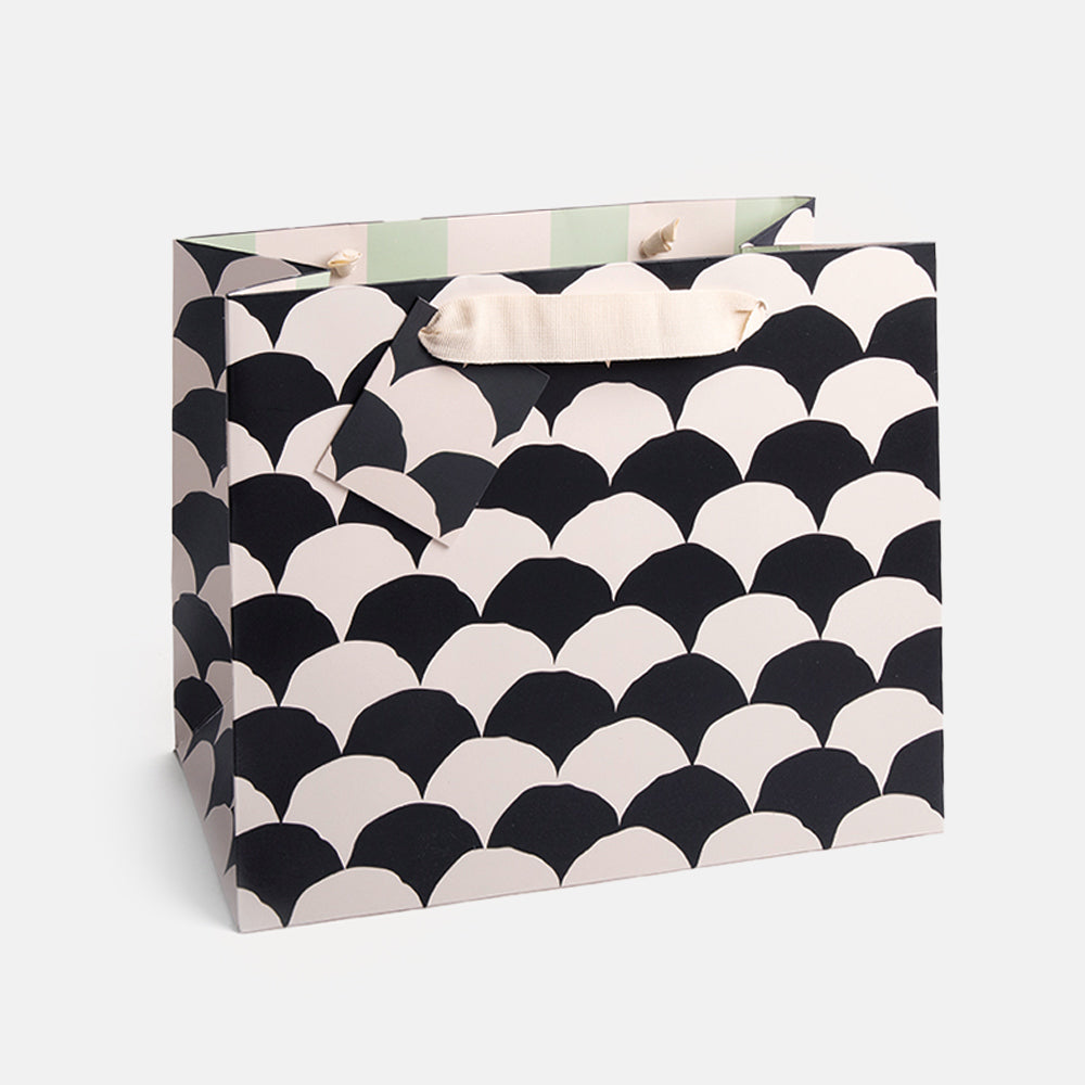Scalloped Mono Geo Landscape Gift Bag