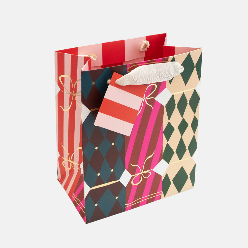 Medium Christmas Cracker Gift Bag - 23 x 19 x 11 cm