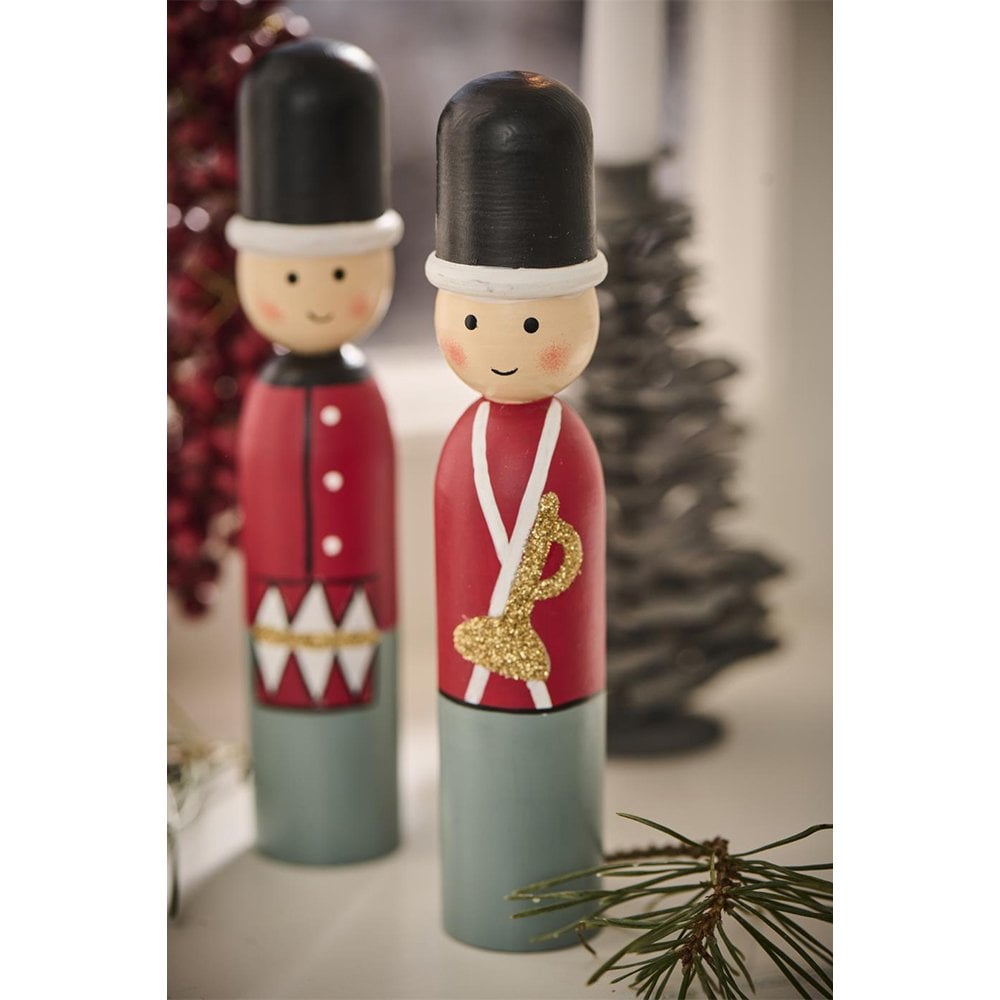 IB Laursen Guard with Trumpet standing decorative figurine, featuring a classic design perfect for home decor accents.