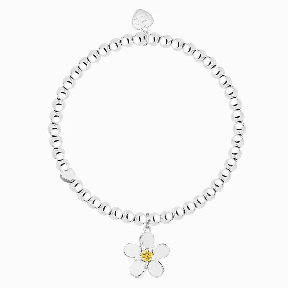 Thanks A Lot Silver-Plated Flower Charm Bracelet
