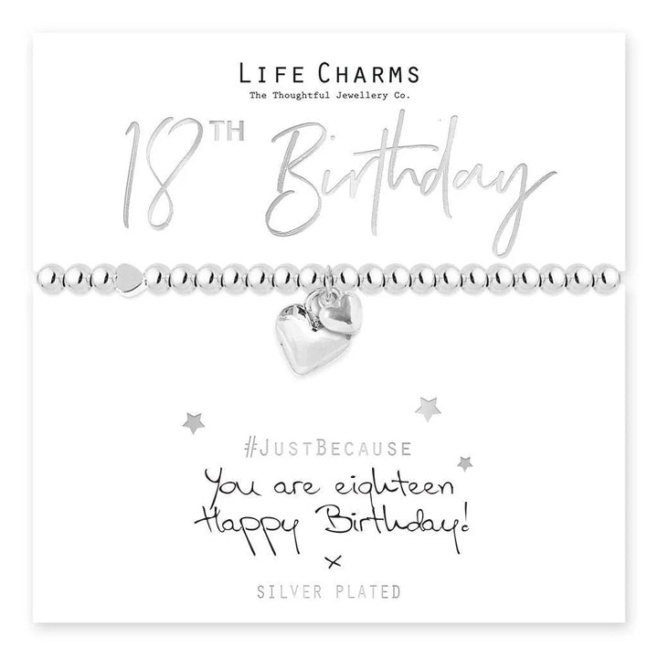 You Are 18 Puffed Hearts Bracelet